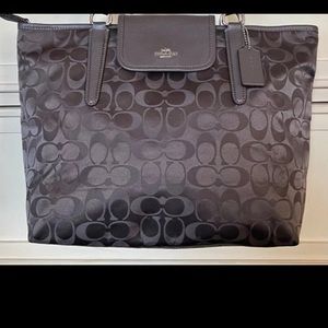 COACH WARD SIGNATURE IN MINK (BROWN) BROWN NYLON LEATHER BAG